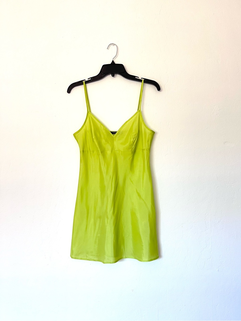 Nanette Lepore Lime Green Satin Slip Dress